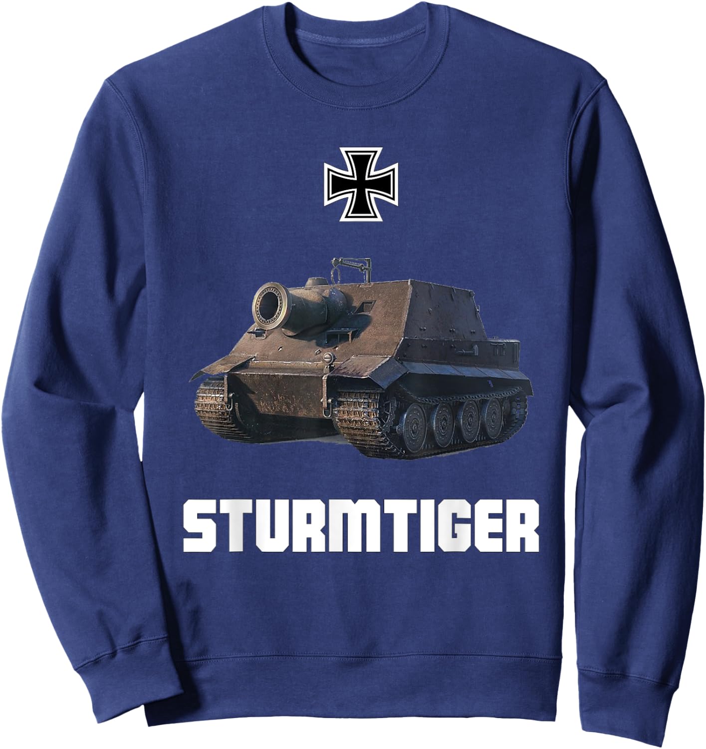 Sturmtiger German Heavy Tank WW2 Military Sturmmörser Tiger Sweatshirt - Sweatshirt | Navy