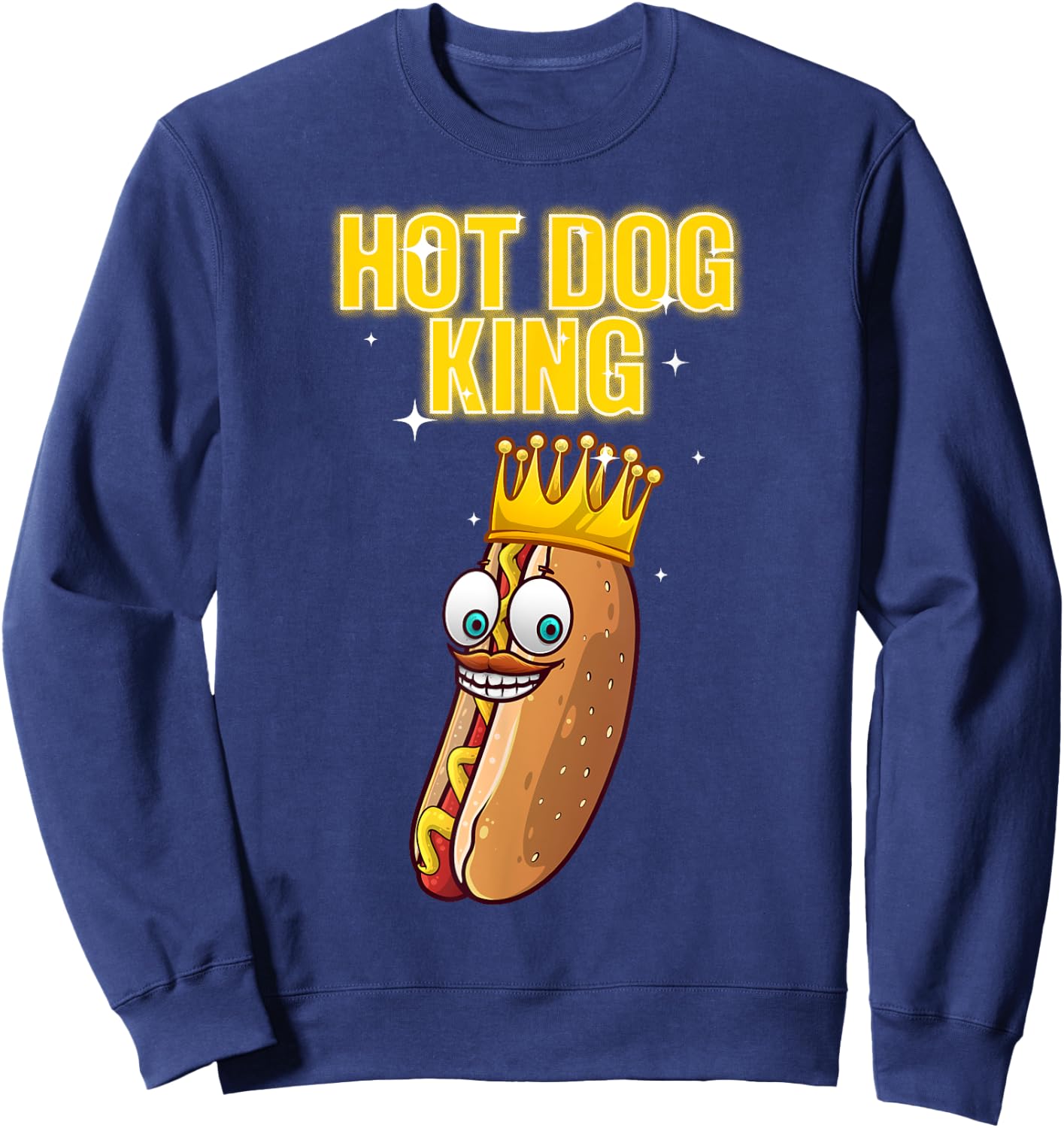 Funny Hot Dog Gift Weiner Frankfurter Accessories Cute Hot Dog Design Women Kids Food Hot Dog Lovers Sweatshirt - Sweatshirt | Navy