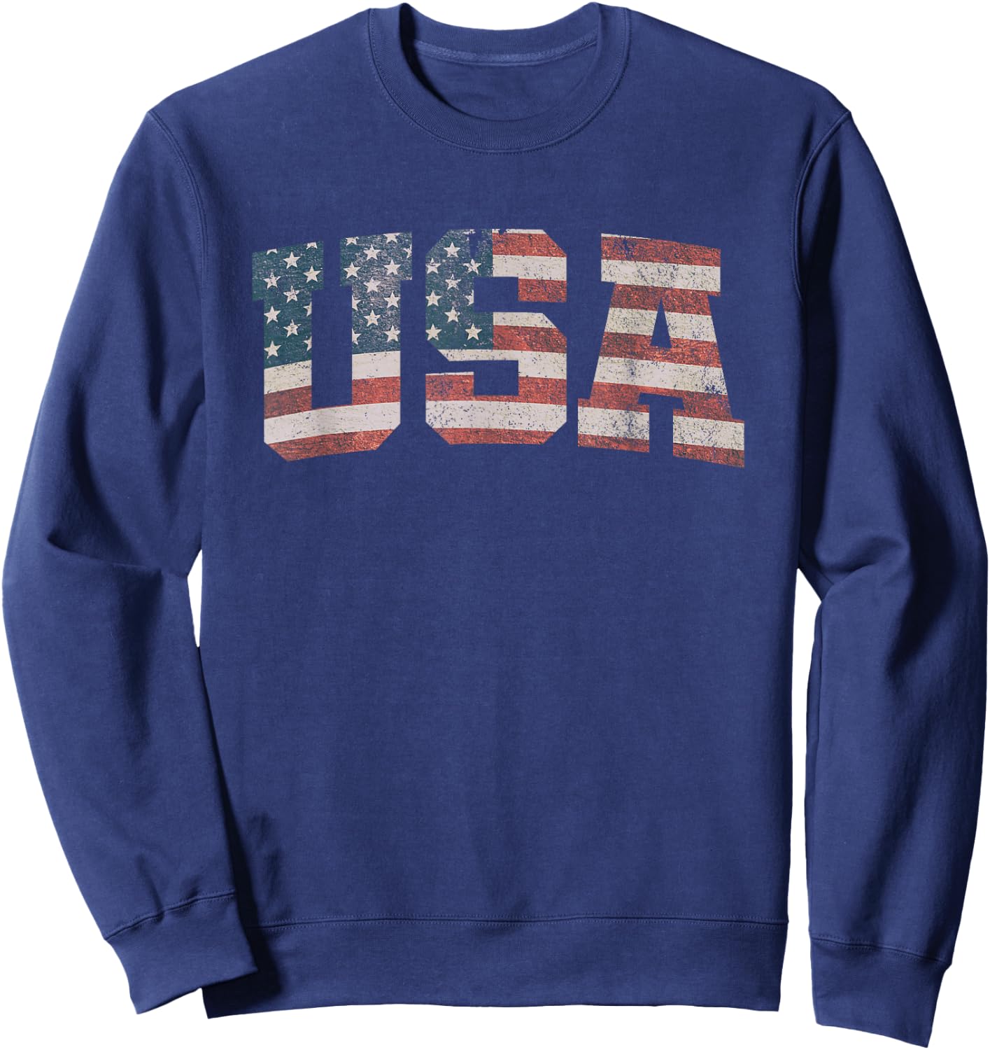 USA US Flag Patriotic 4th of July America Sweatshirt - Sweatshirt | Navy