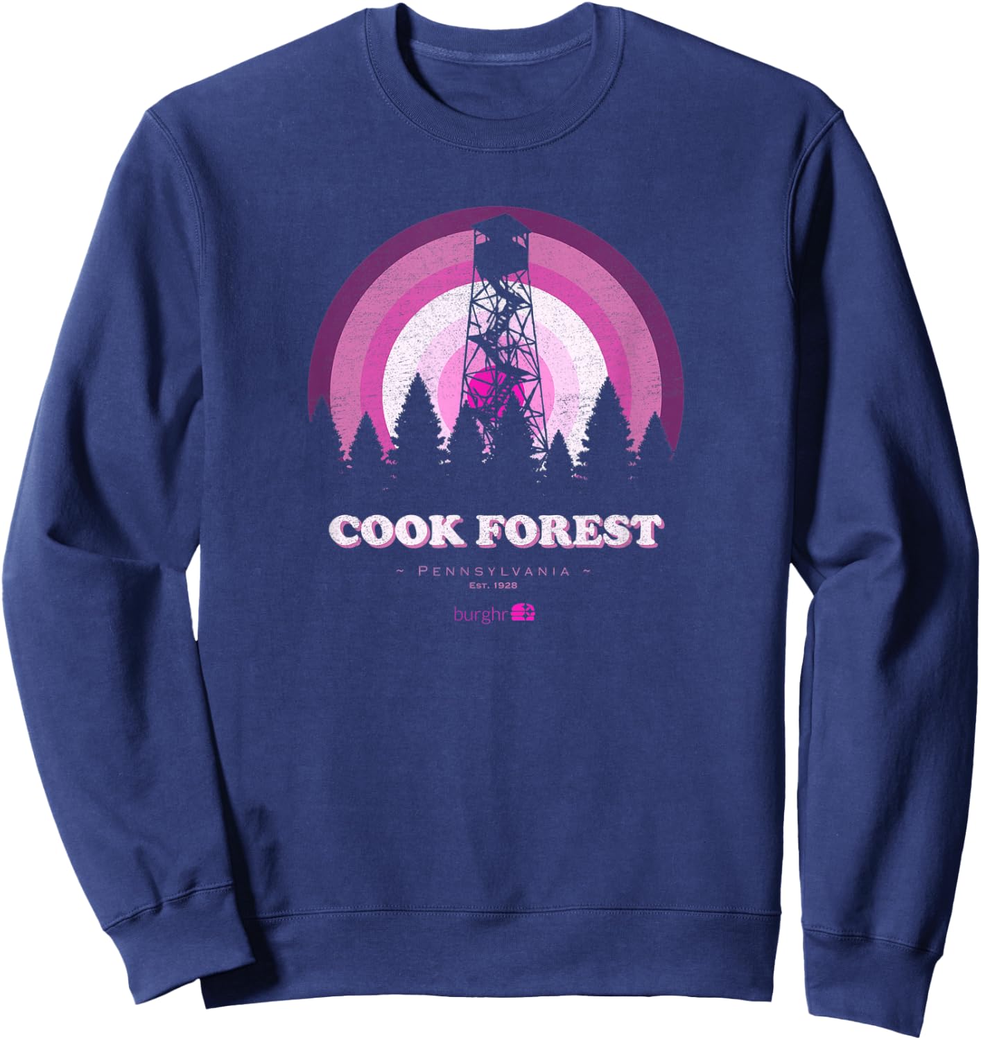 Cook Forest - Fire Tower Sweatshirt - Sweatshirt | Navy