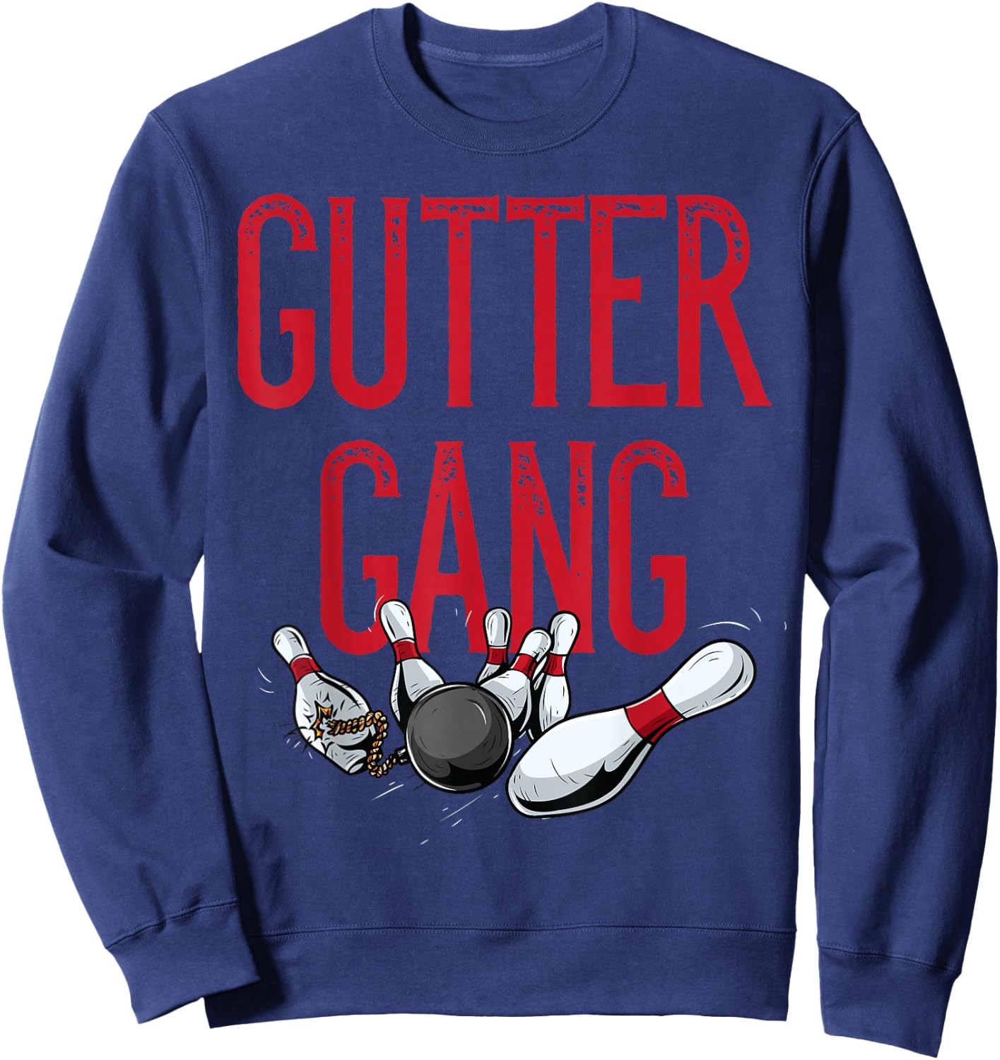 Gutter Gang Matching Bowling Team Shirts Men Women Teens Sweatshirt - Sweatshirt | Navy