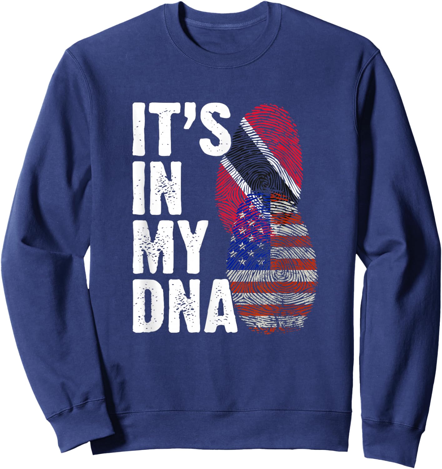 Trini American Flag Trinidadian Country Tobago Trinidad Sweatshirt - Sweatshirt | Navy