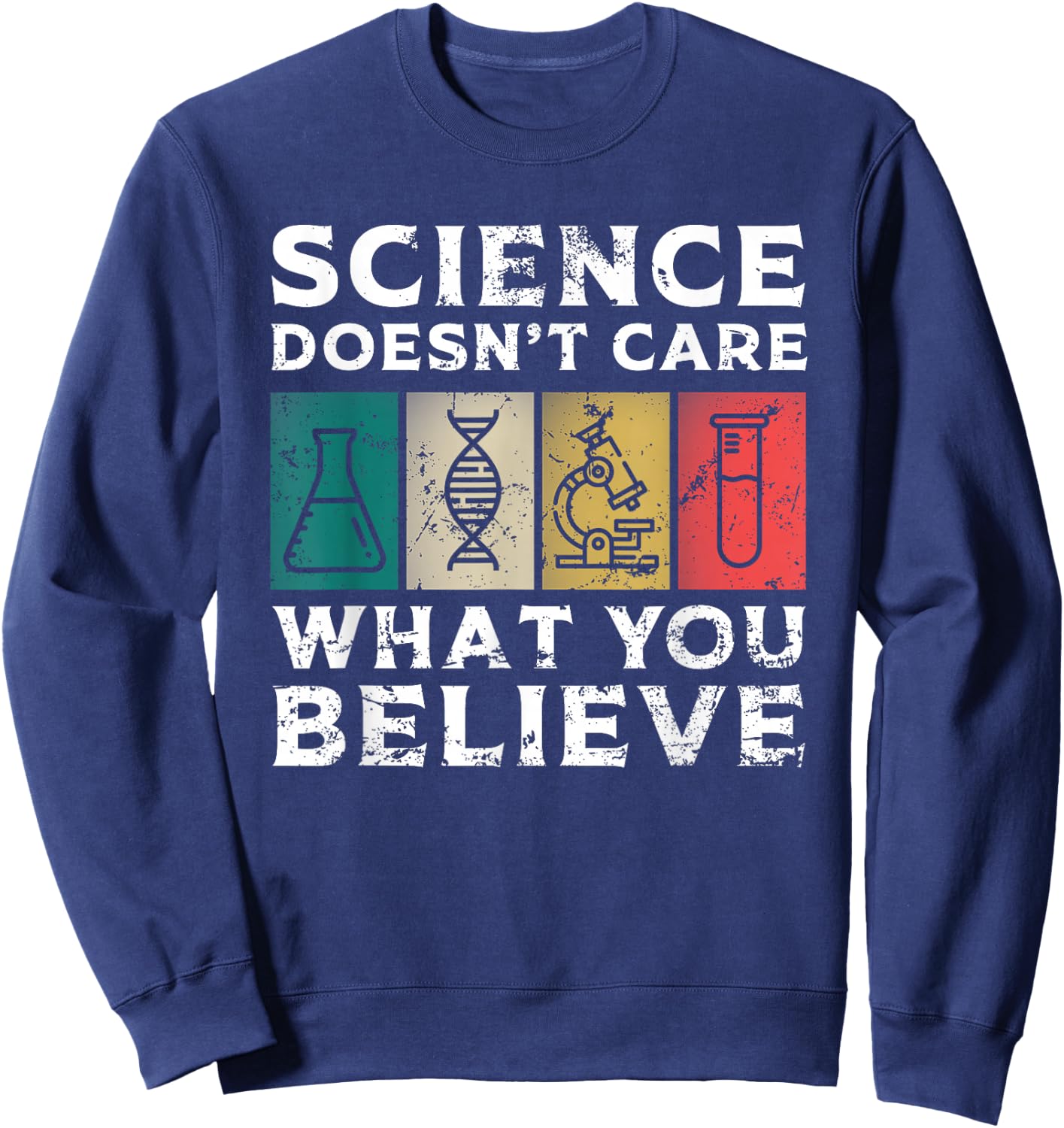 Cool Science Art Women Scientist Science Lovers Sweatshirt - Sweatshirt | Navy