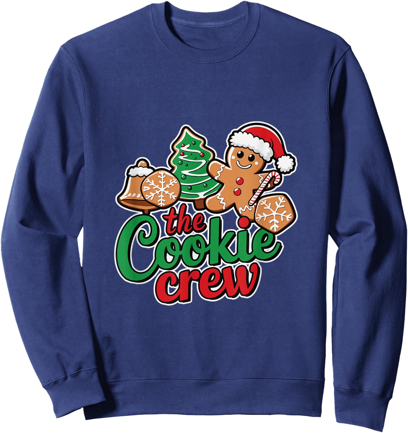 The Cookie Crew Gingerbread Christmas Family Holidays Sweatshirt - Sweatshirt | Navy