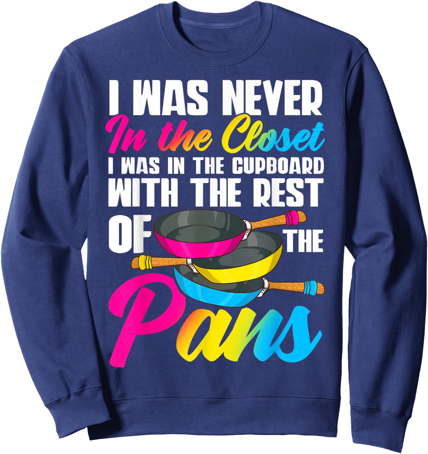 Pans : Pansexual Pride Sweatshirt - Sweatshirt | Navy