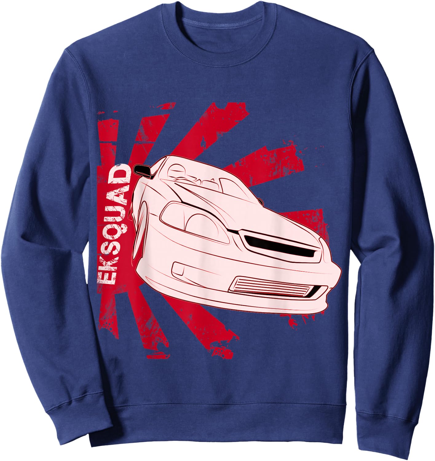 EK JDM EK Squad Japan car Sweatshirt - Sweatshirt | Navy