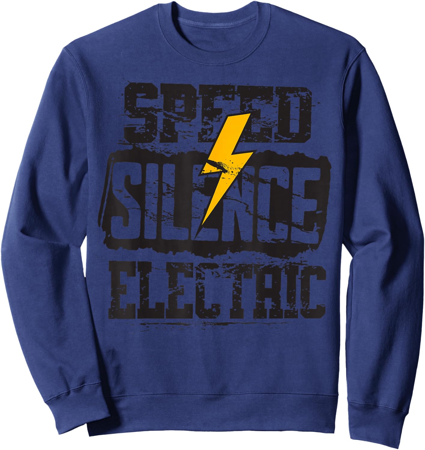 Speed Silence Electric E Cars Driver EV Electric Car Sweatshirt - Sweatshirt | Navy
