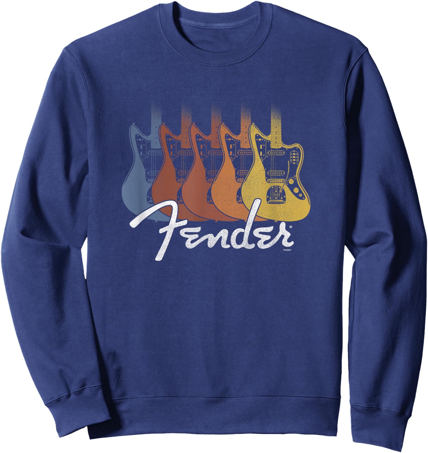 Fender Retro Rainbow Jazzmaster Lineup Sweatshirt - Sweatshirt | Navy