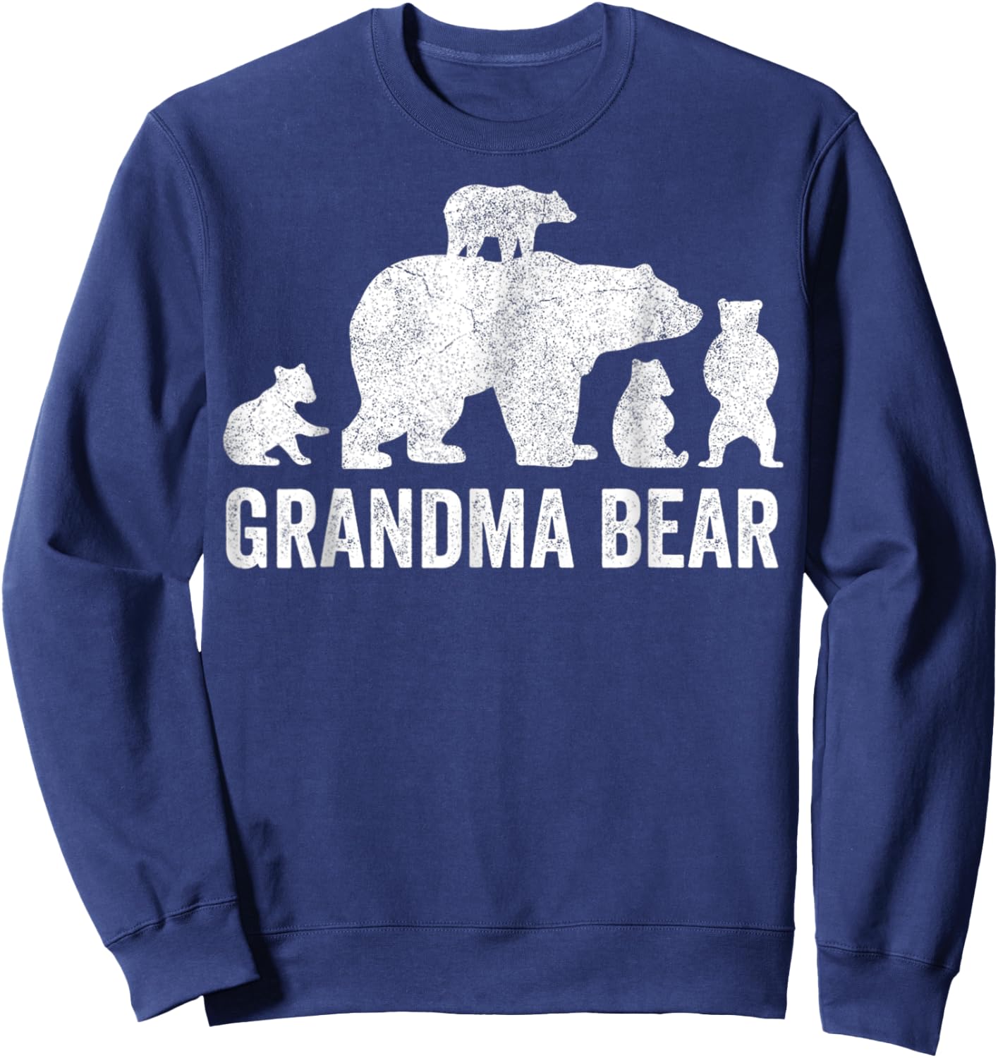 Grandma Bear With Four Cub Cute Mother's Day Sweatshirt - Sweatshirt | Navy
