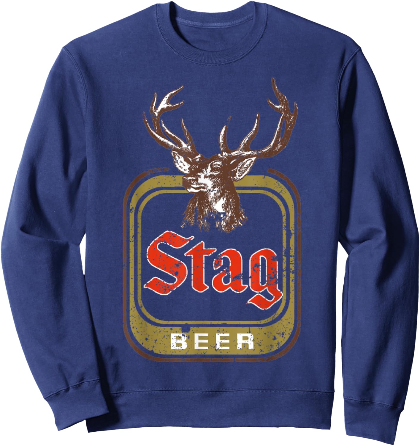 Vintage Stag Beer Sweatshirt - Sweatshirt | Navy
