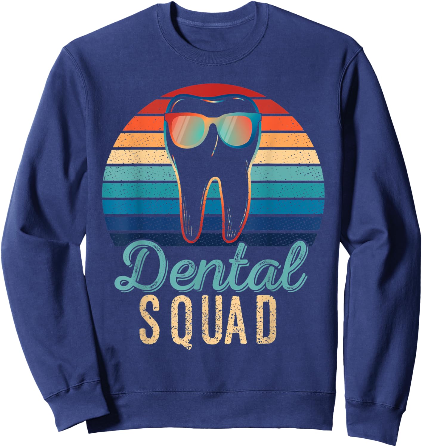 Retro Dental Squad Costume Men Women Vintage Dentist Sweatshirt - Sweatshirt | Navy