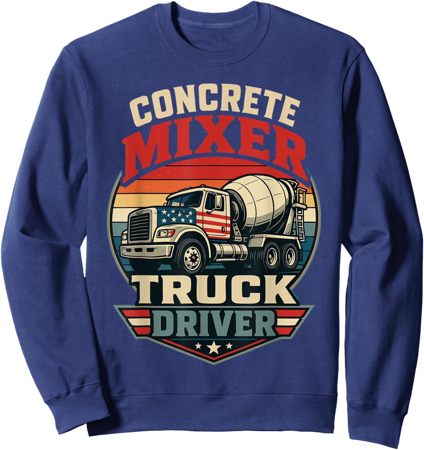 Concrete Mixer Truck Driver Sweatshirt - Sweatshirt | Navy