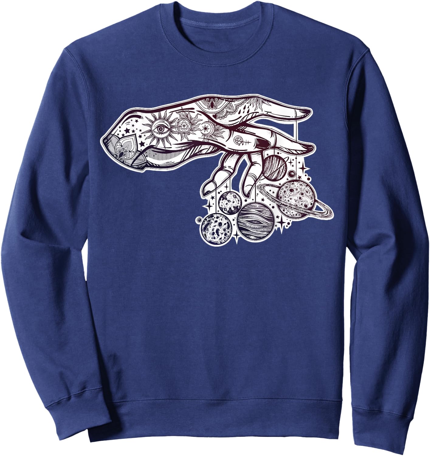 String Theory - Celestial Universe Astrology Orbit Sweatshirt - Sweatshirt | Navy
