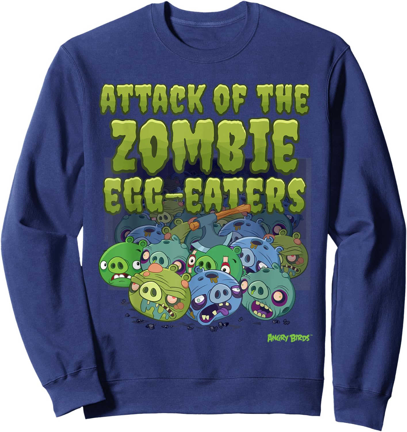 Angry Birds Halloween Pig Zombie Official Merchandise Sweatshirt - Sweatshirt | Navy
