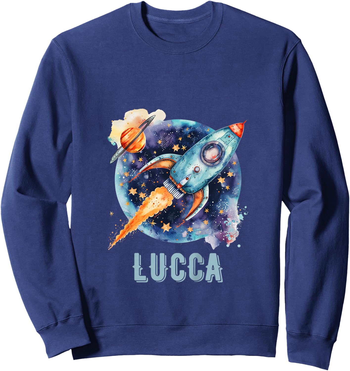 Kids LUCCA Name Baby Boy Nursery Room Theme Decor Gifts Sweatshirt - Sweatshirt | Navy
