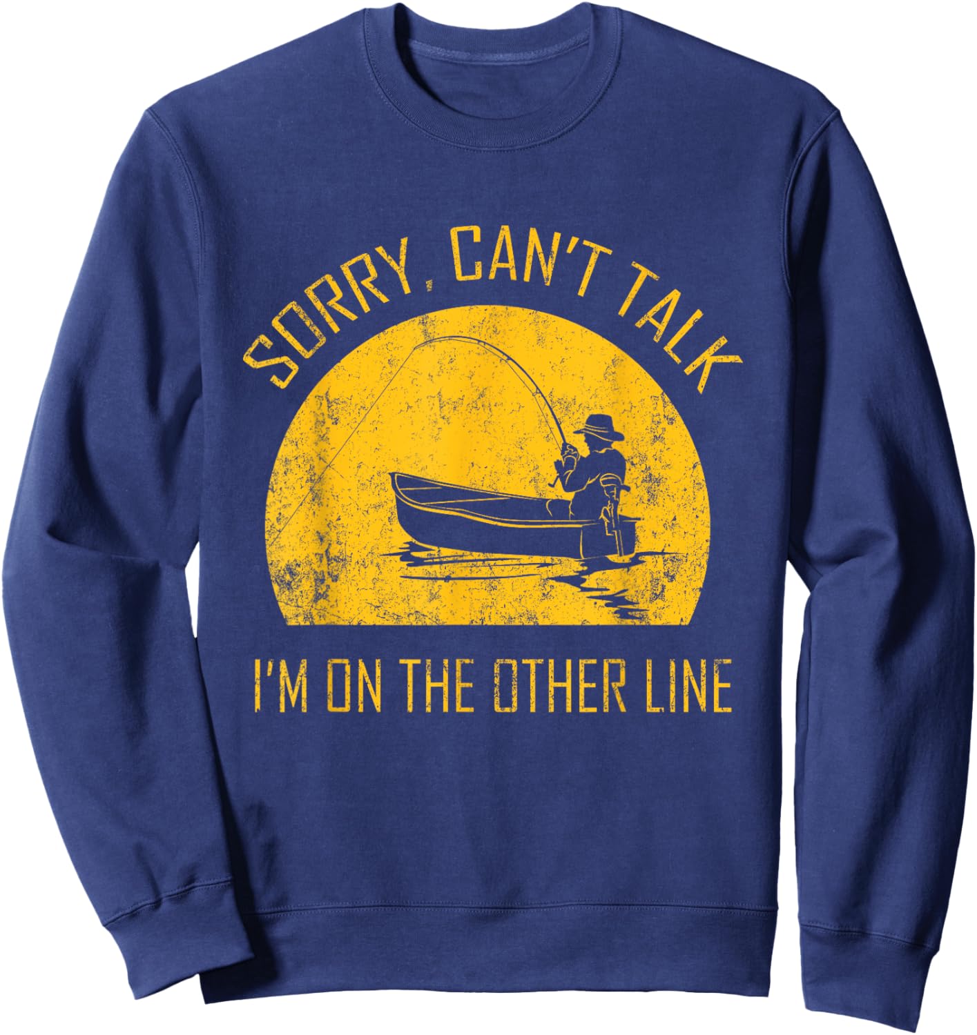 Sorry, Can't Talk I'm On the Other Line Sweatshirt - Sweatshirt | Navy