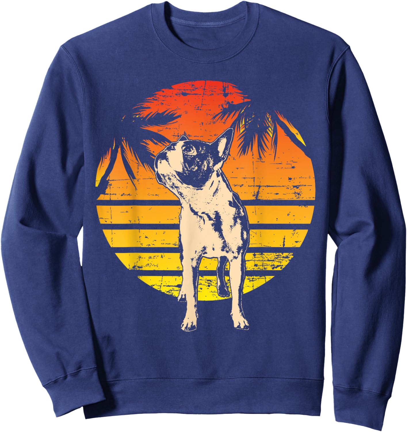 Boston Terrier Boston-Bulldog Women Kids Sweatshirt - Sweatshirt | Navy