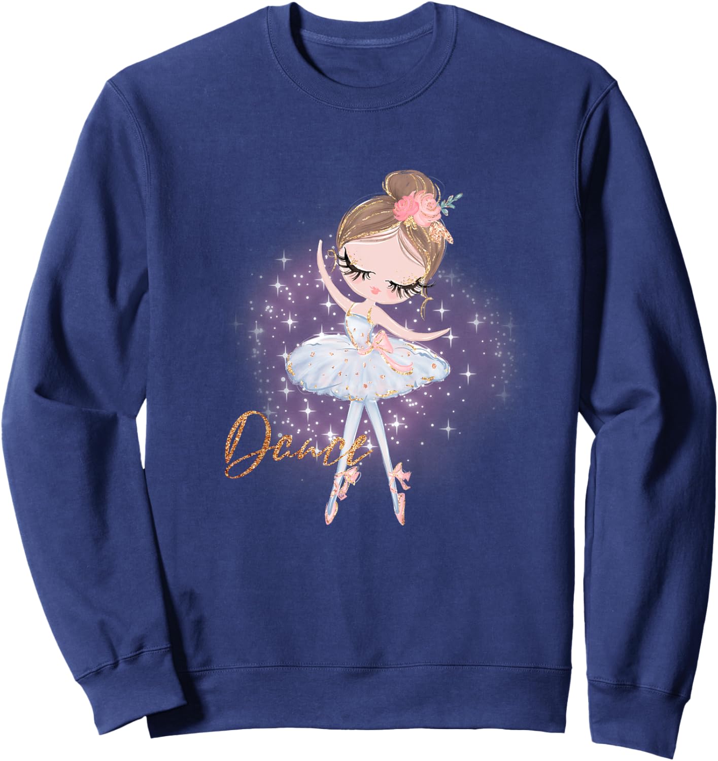 Kids Girls Ballerina Shirt Sweatshirt - Sweatshirt | Navy
