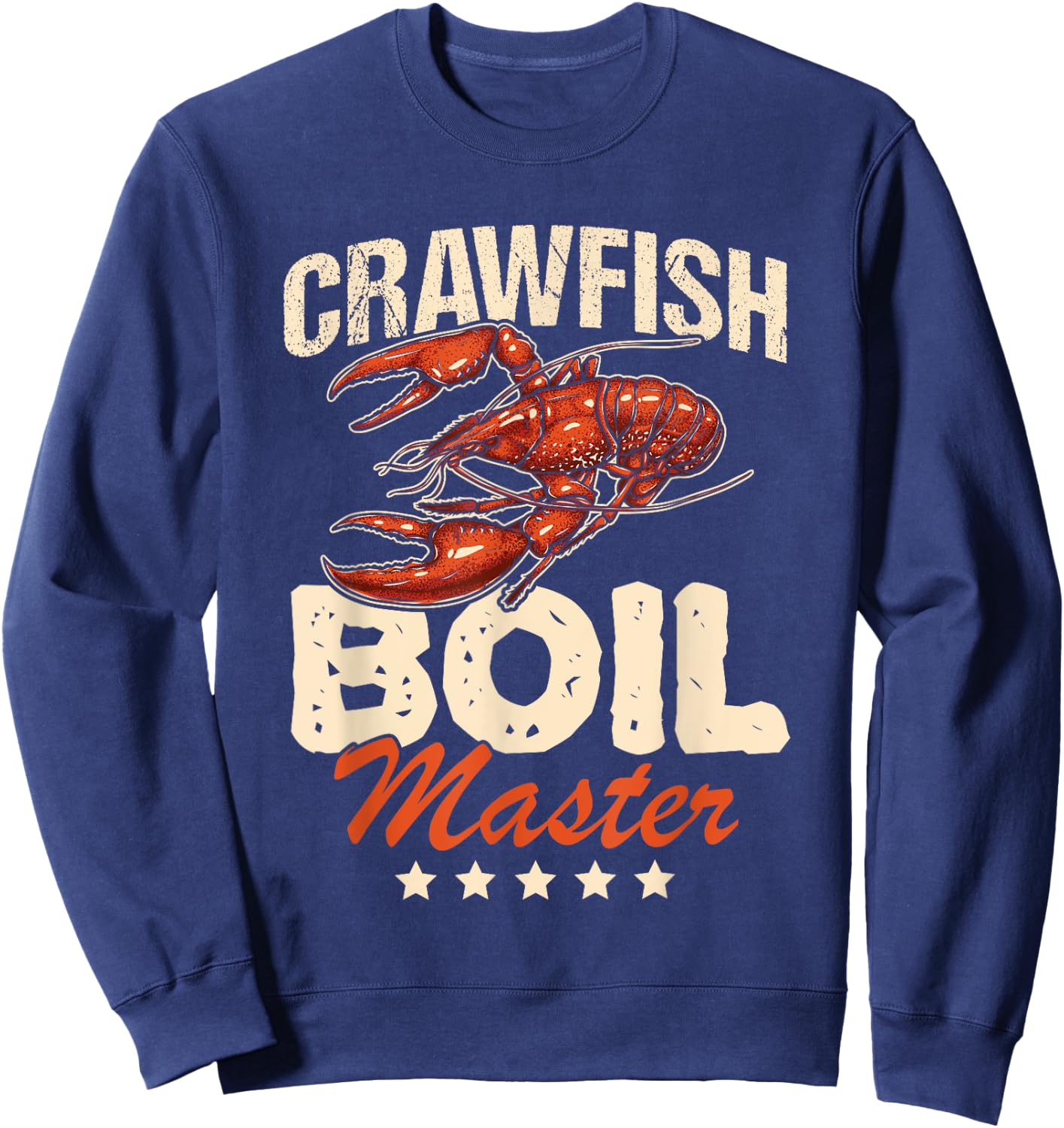 Crawfish Boil Master Vintage Funny Gift Sweatshirt - Sweatshirt | Navy