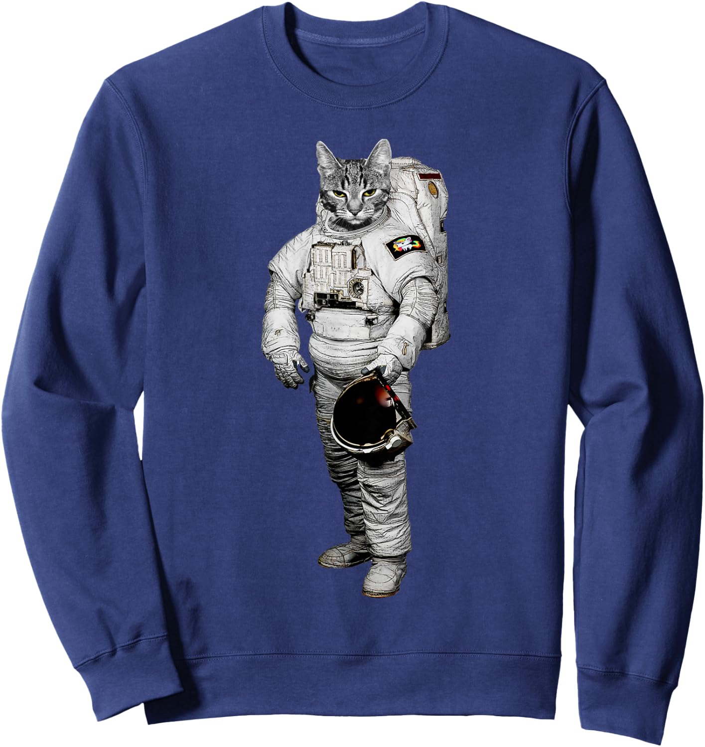 Space Cat Lover Women Girls Kids Sweatshirt - Sweatshirt | Navy