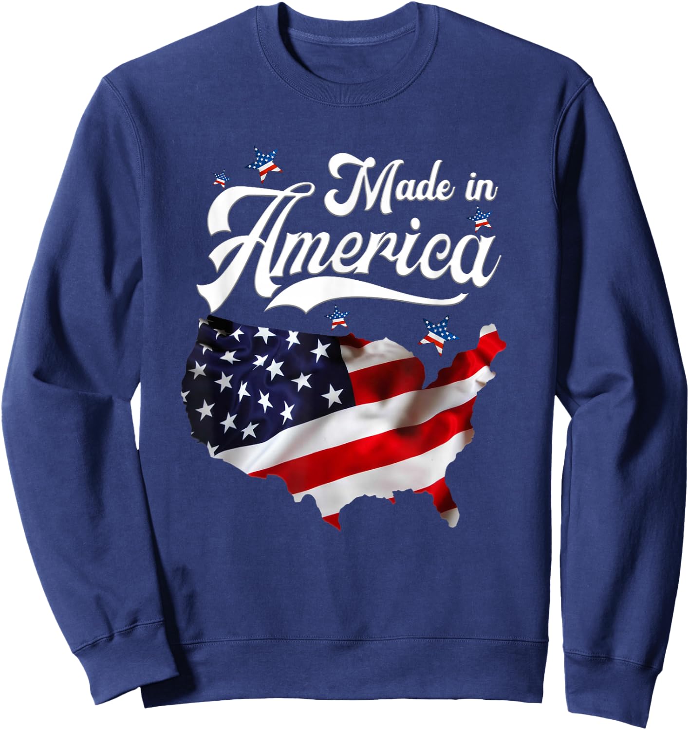 Made in America Pride | Patriotic Spirit Red White and Blue Sweatshirt - Sweatshirt | Navy