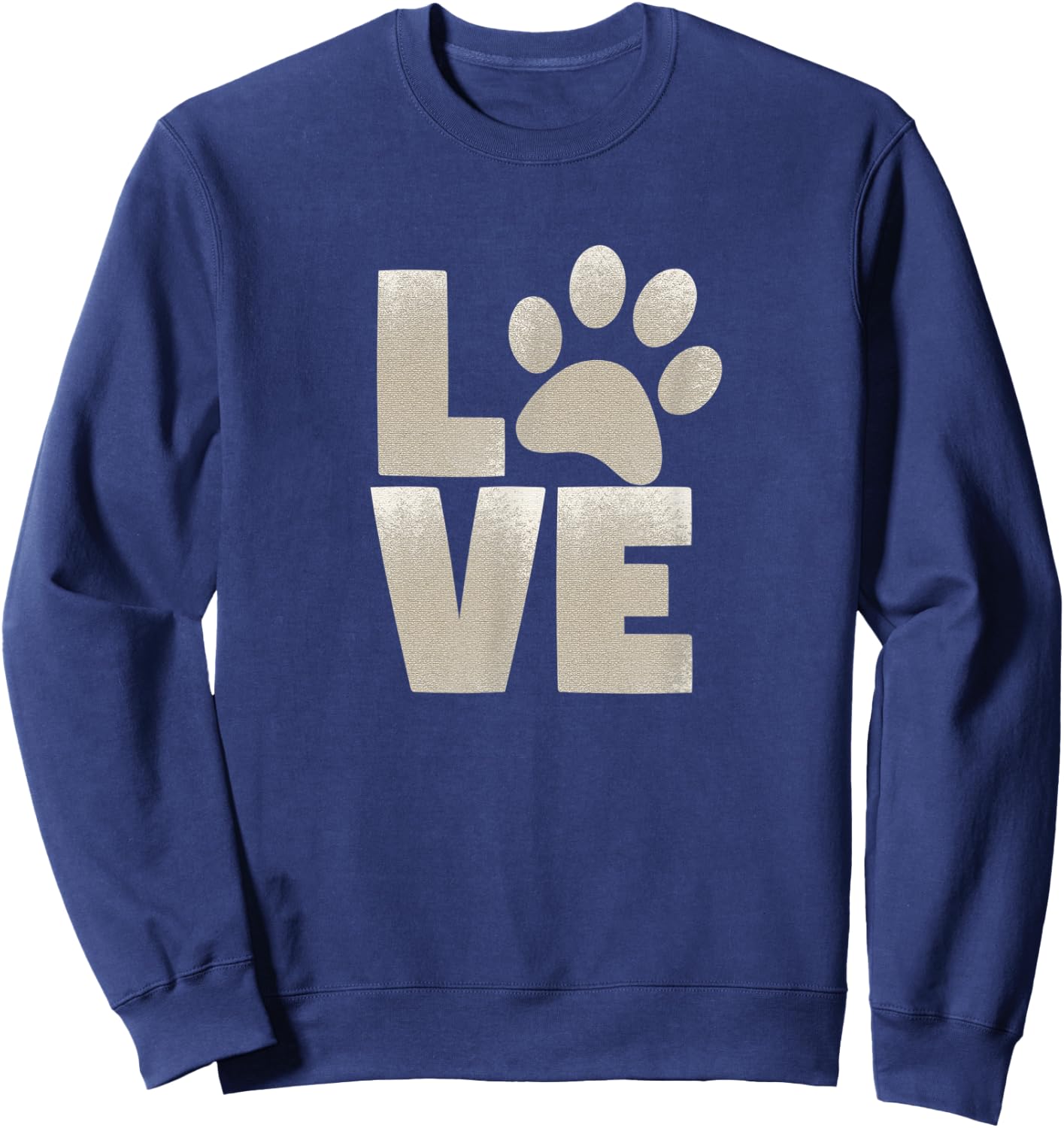 Love Dog Paw Print for Dog Paw Lover and Dog Owner Sweatshirt - Sweatshirt | Navy