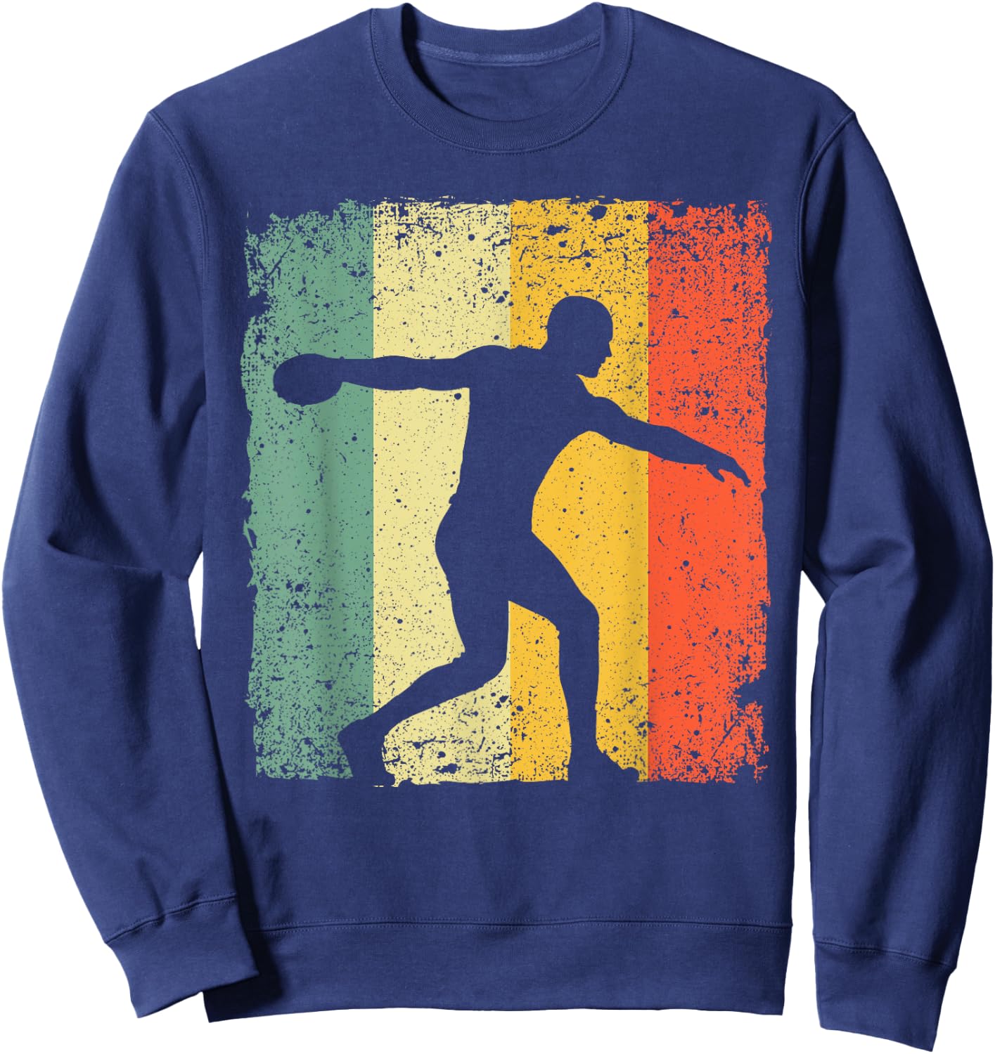 Funny Discuss Throwing Design Discuss Throw Track And Field Sweatshirt - Sweatshirt | Navy