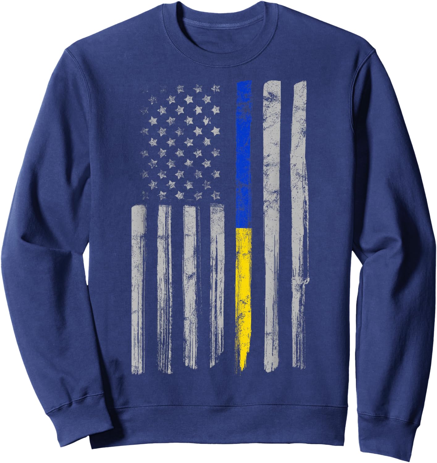 Gold Blue Line 911 Police Dispatcher First Responder Sweatshirt - Sweatshirt | Navy