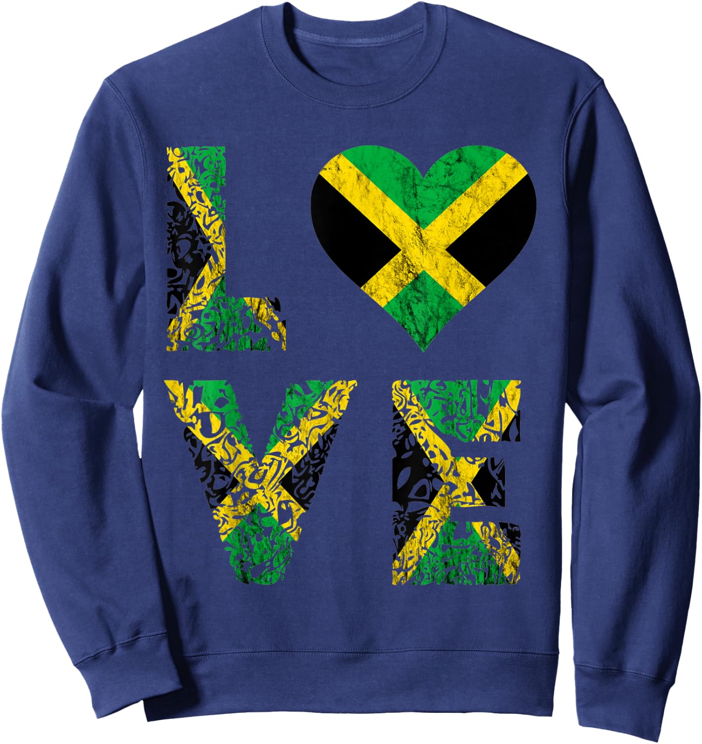Jamaica Love Jamaican Caribbean Pride Jamaican Roots Sweatshirt - Sweatshirt | Navy
