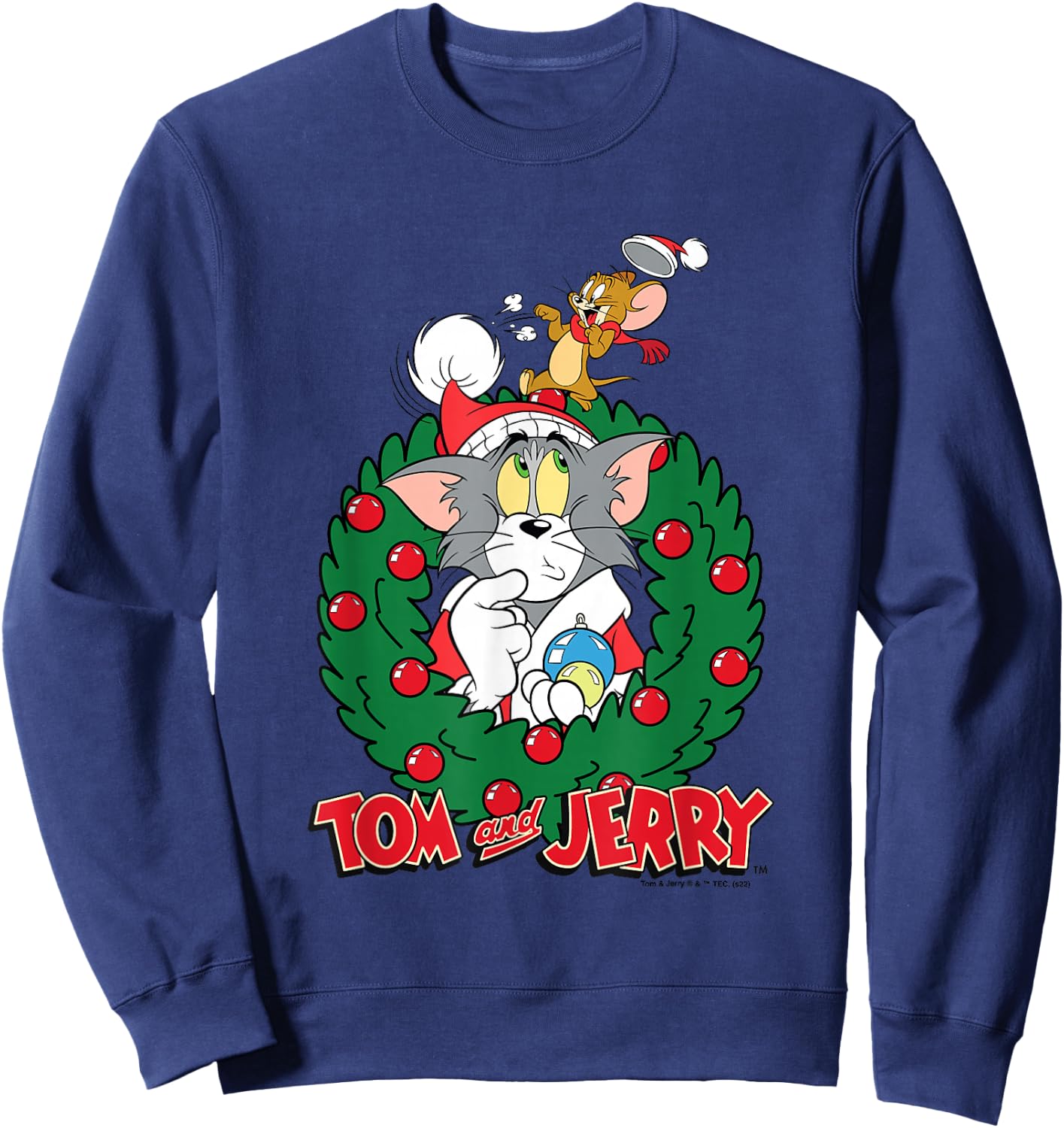 Tom & Jerry Christmas Sweatshirt - Sweatshirt | Navy
