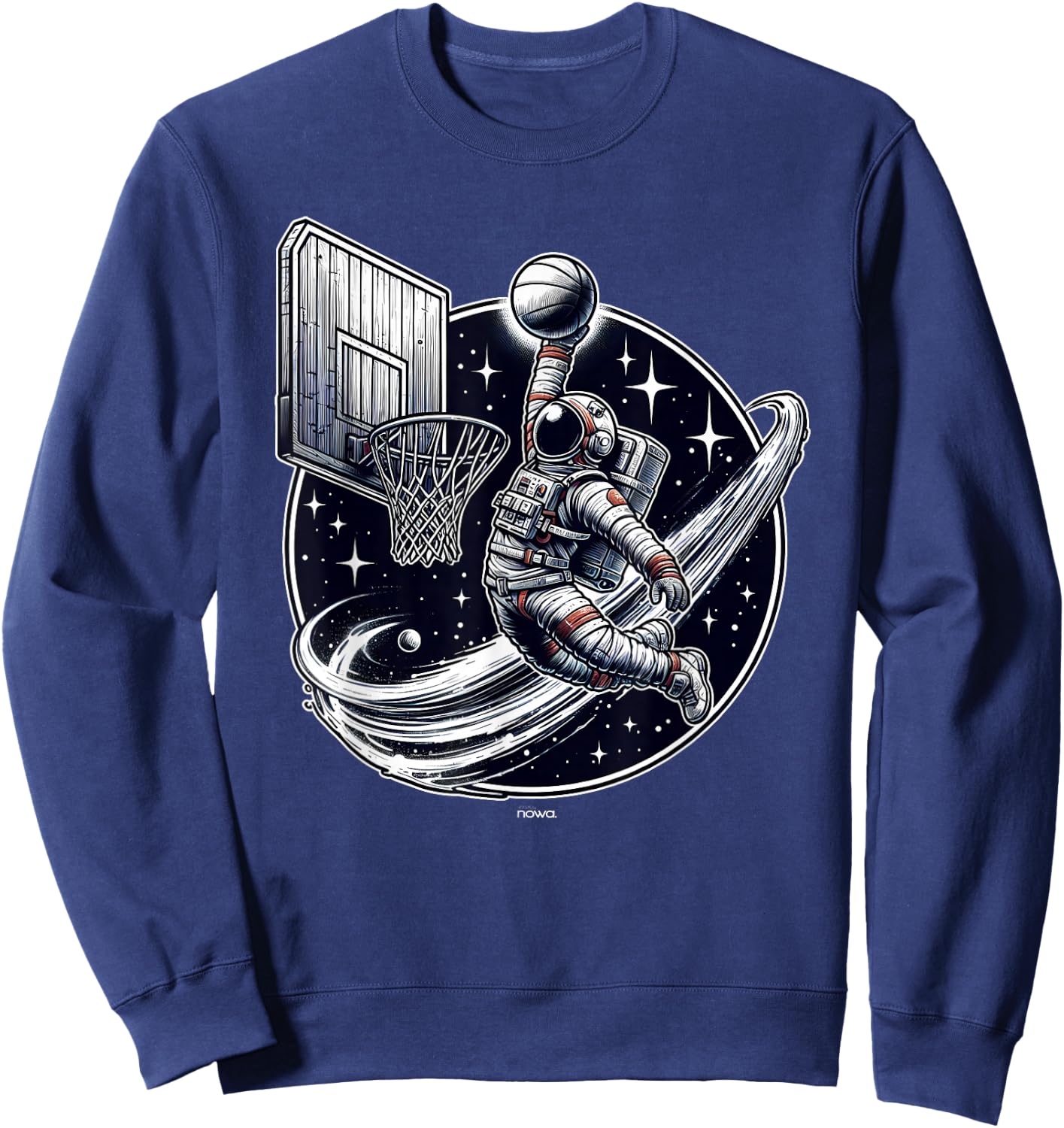 Space Basketball - Astronaut Slam Dunk and Stars Sweatshirt - Sweatshirt | Navy