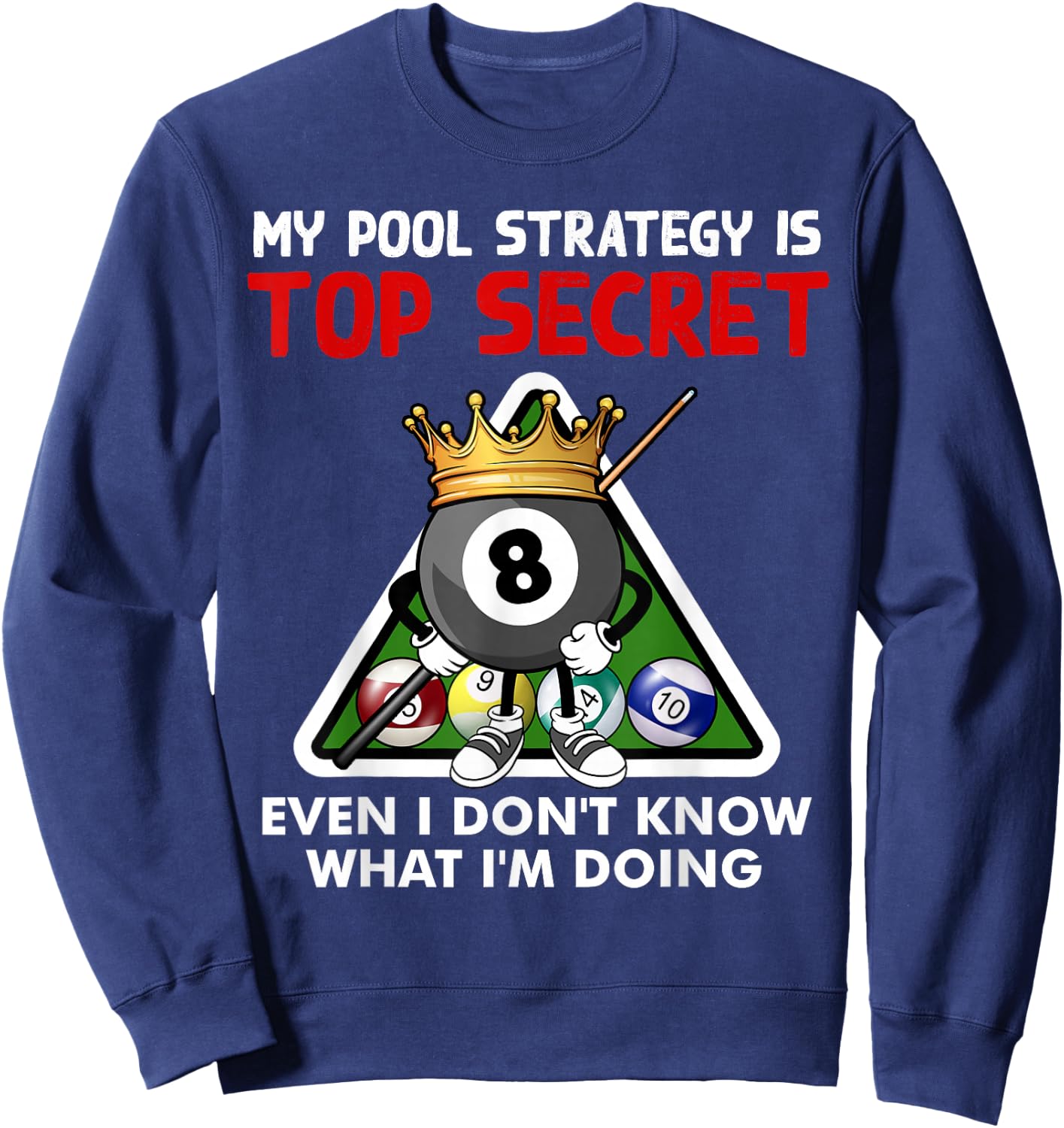 Funny Billiards Art Women Billiards Pool Players Sweatshirt - Sweatshirt | Navy