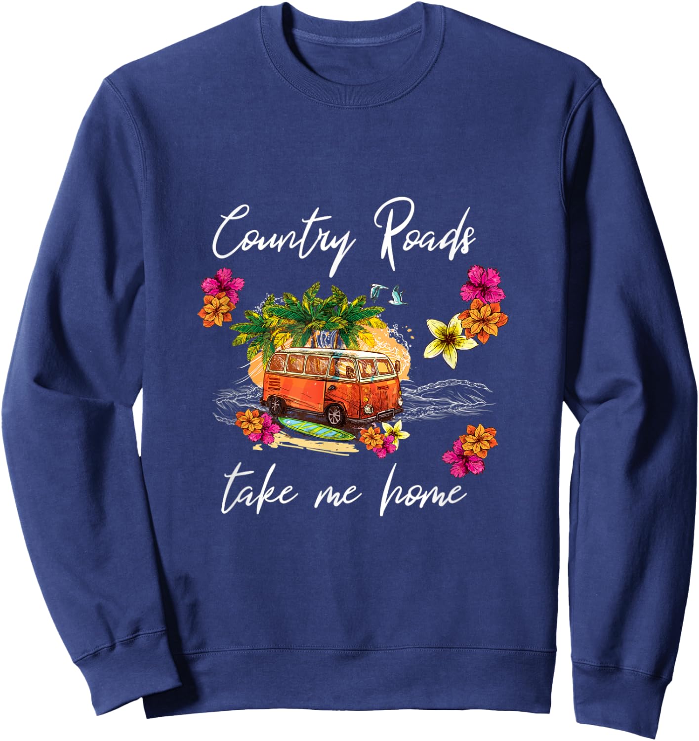 Country roads take me home Surf bus Sweatshirt - Sweatshirt | Navy