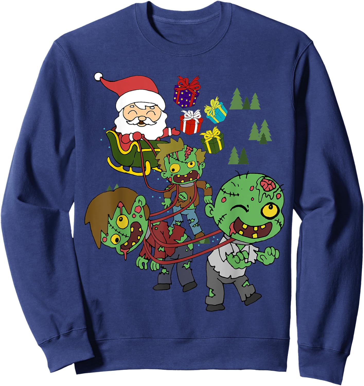 Zombie Christmas Sweatshirt - Sweatshirt | Navy