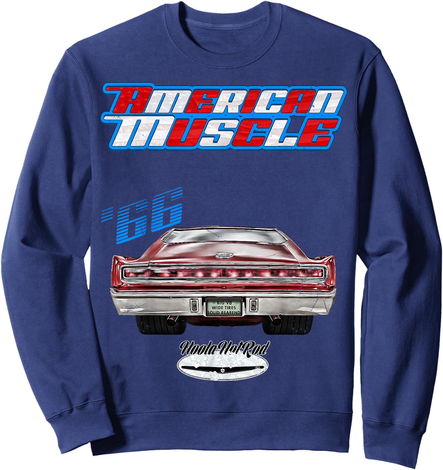 1966 Charger,Super Bee,Hot Rod,Muscle Car,Magnum,Wedge,R/T Sweatshirt - Sweatshirt | Navy