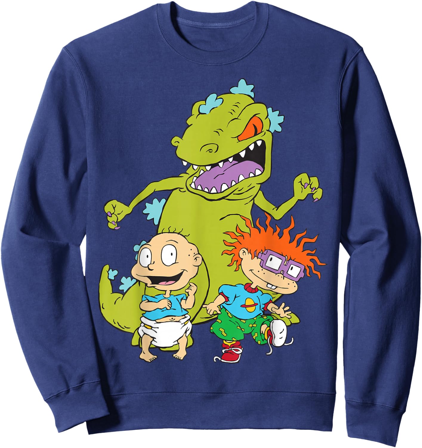 Nickelodeon Tommy And Chuckie With Reptar Sweatshirt - Sweatshirt | Navy