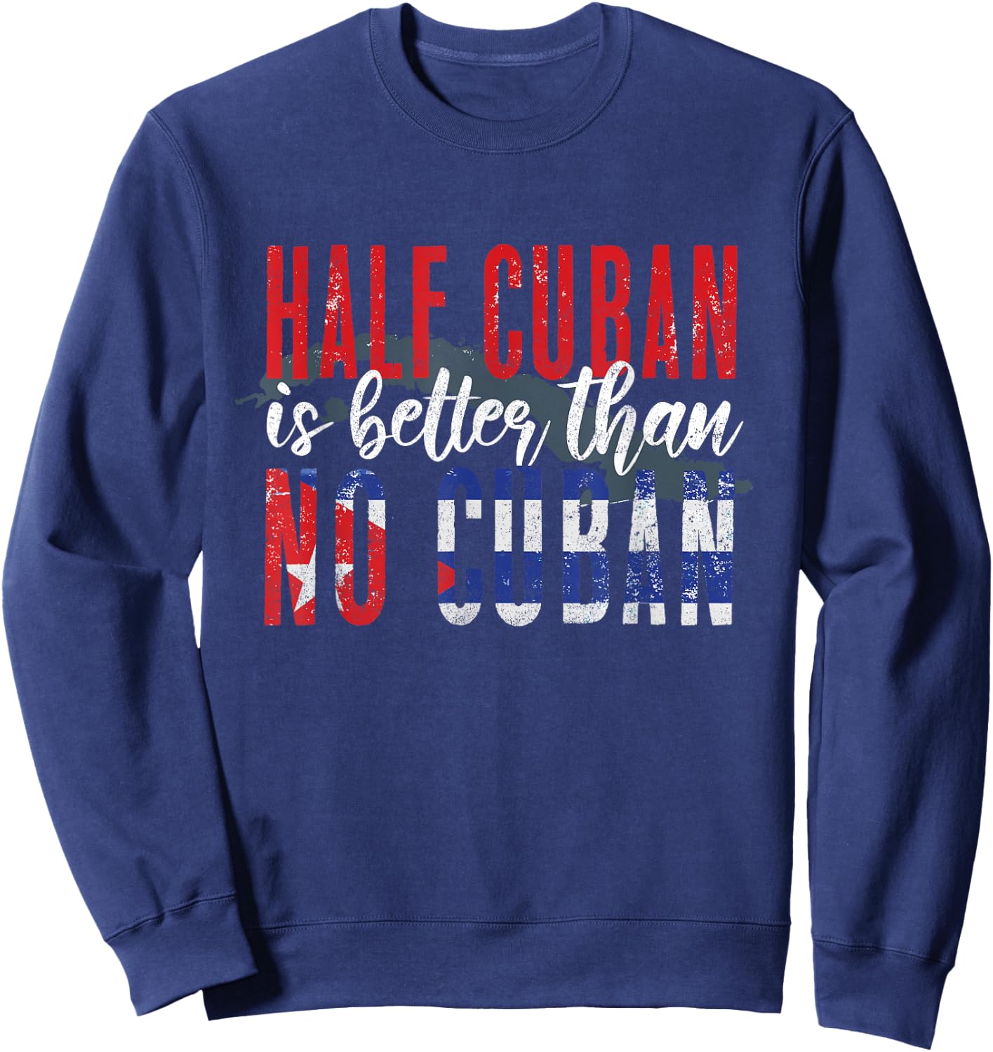 Funny Cuba Lover Graphic Men Kids Cuban Sweatshirt - Sweatshirt | Navy