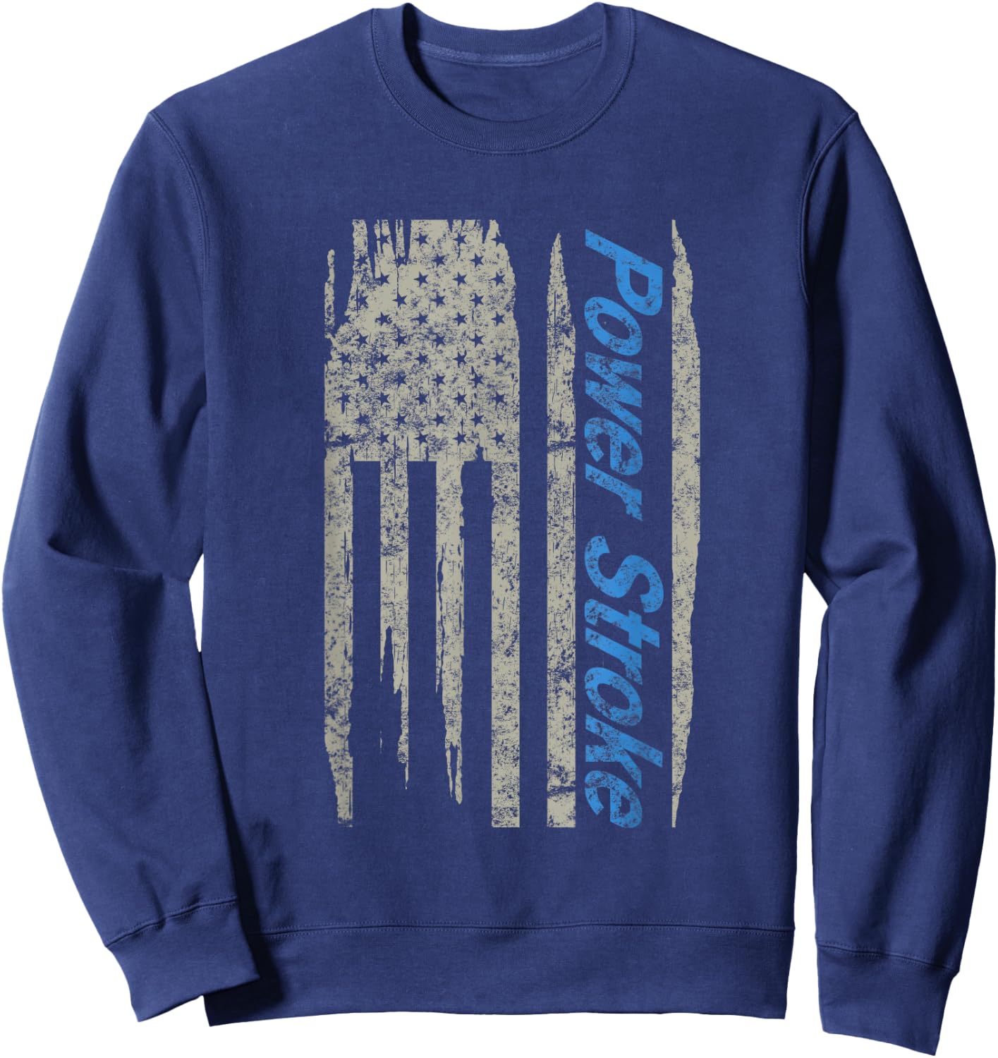 Power Stroke American Flag Sweatshirt - Sweatshirt | Navy