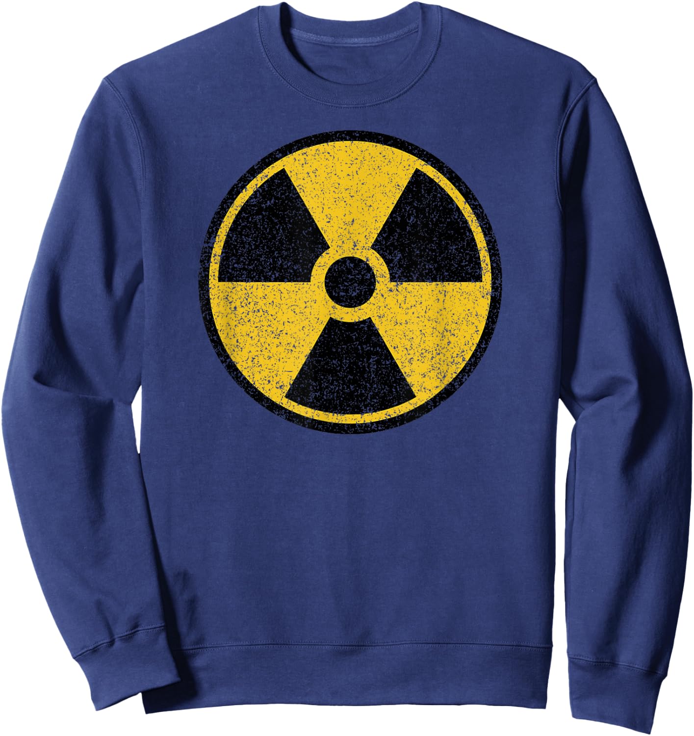 Radioactive Nuclear Warning Symbol Radiation Sign Fallout Sweatshirt - Sweatshirt | Navy