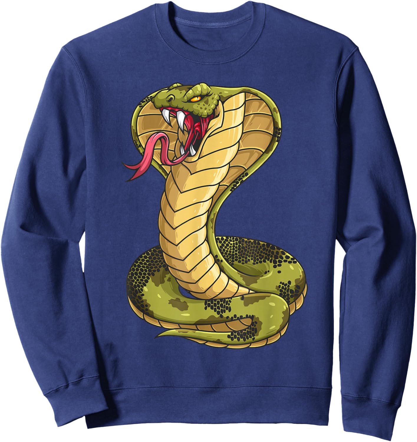 Funny Cobra Design Women Kids King Snake Cobra Lover Sweatshirt - Sweatshirt | Navy