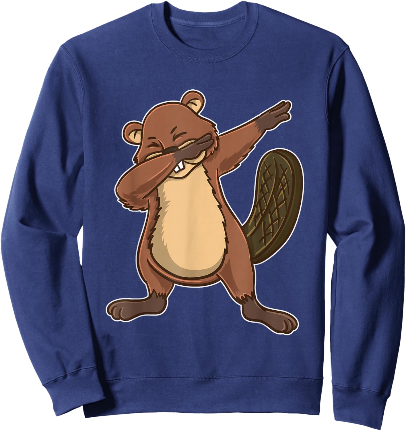 Dabbing Beaver Sweatshirt - Sweatshirt | Navy