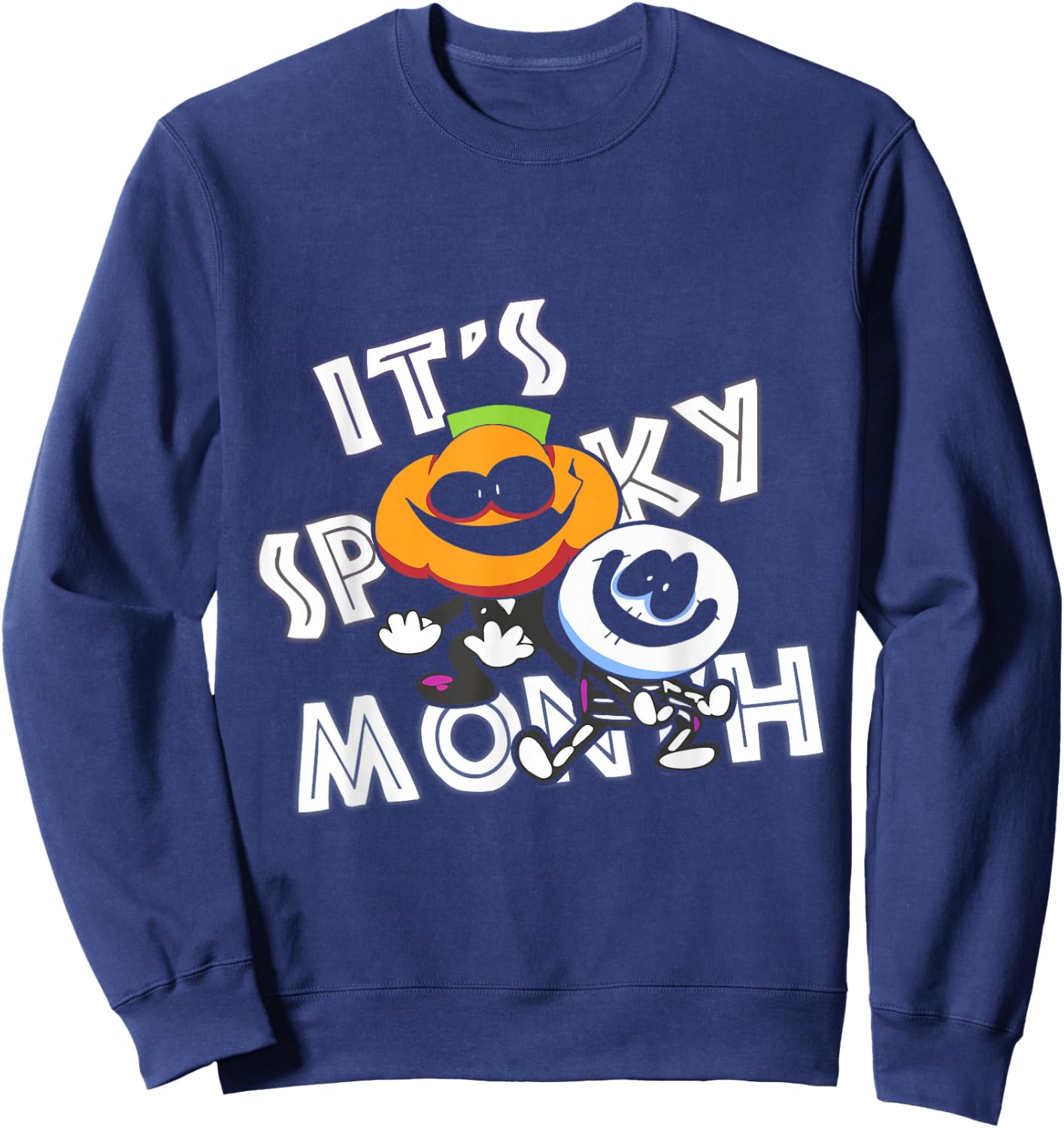 Retro Skid And Pump It's Spooky Month Sweatshirt - Sweatshirt | Navy