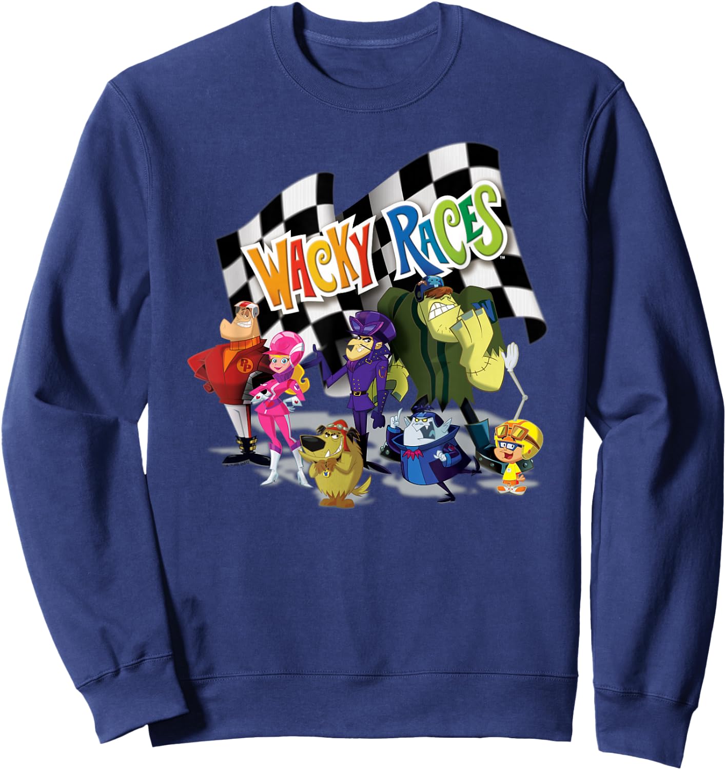 Wacky Races The Whole Crew of Racers Sweatshirt - Sweatshirt | Navy