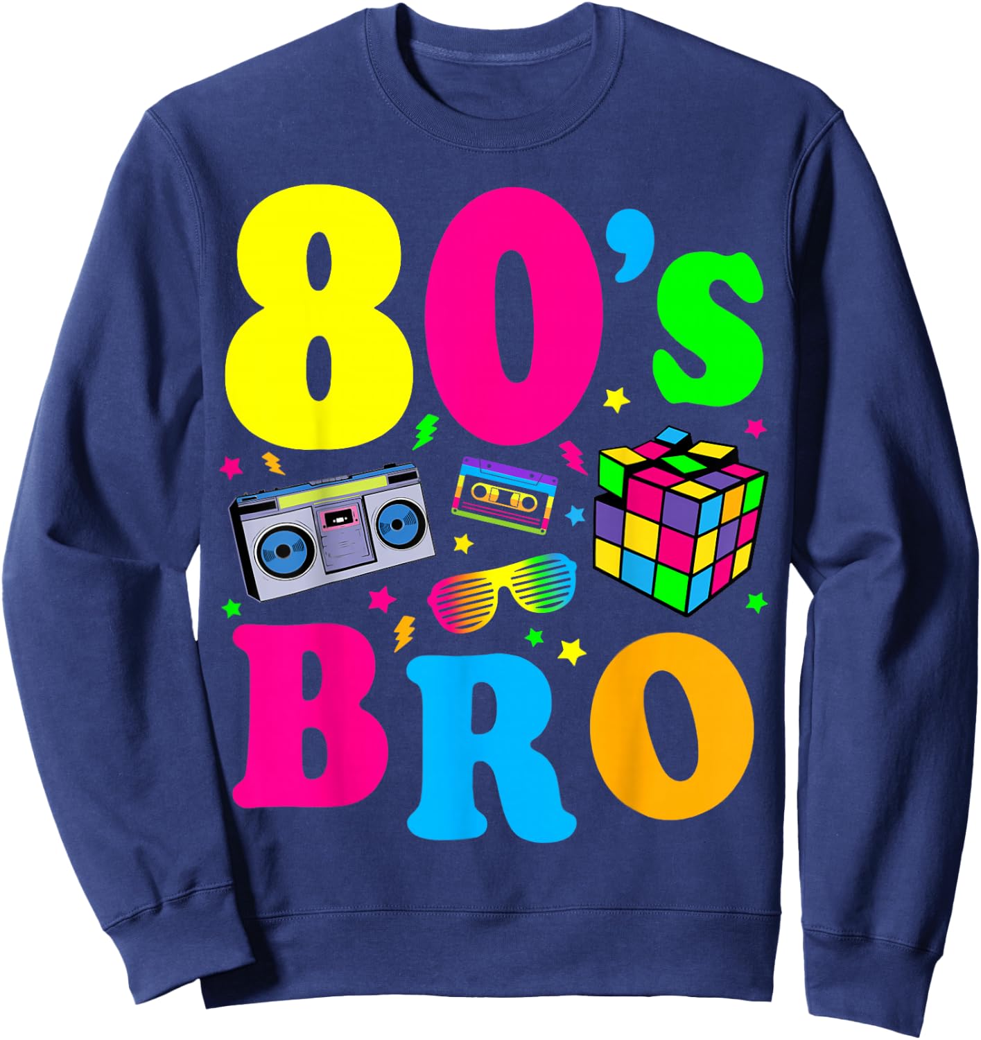80s Themed Party 80s Costume 80's Party Sweatshirt - Sweatshirt | Navy