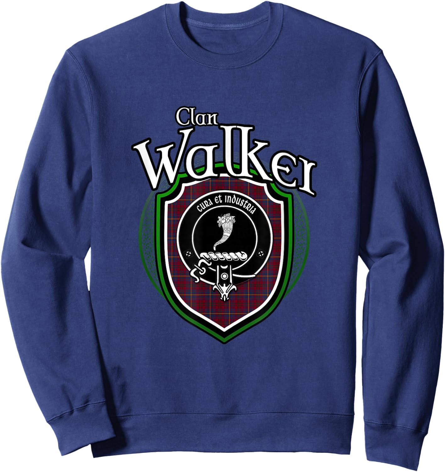 Walker Clan Crest | Scottish Clan Walker Family Badge Sweatshirt - Sweatshirt | Navy