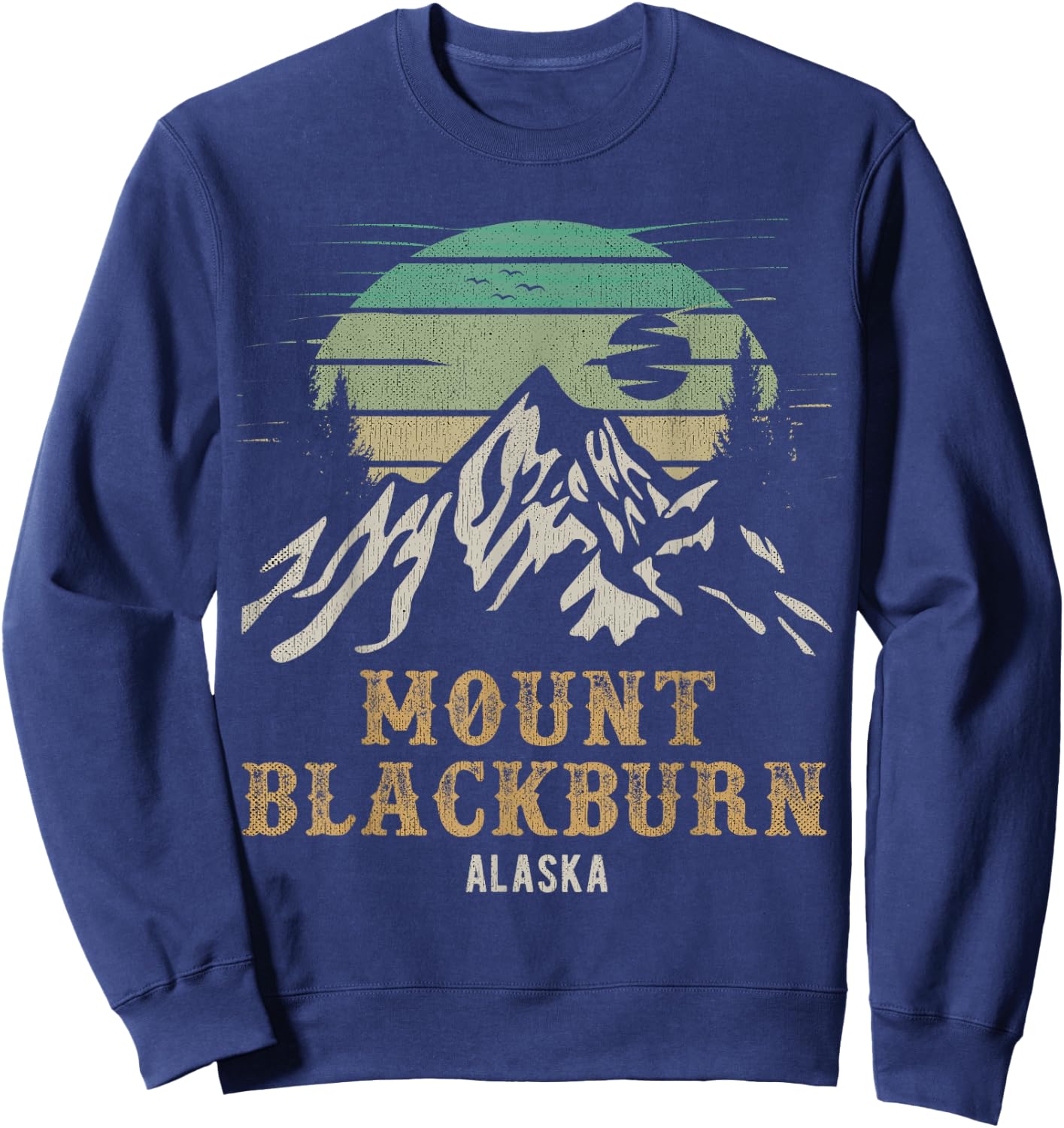 Mount Blackburn National Park Alaska Merchandise Hiking Sweatshirt - Sweatshirt | Navy