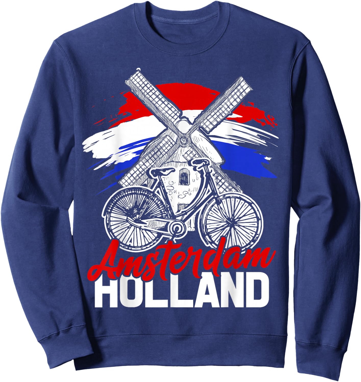 The Netherlands Amsterdam Nederland Dutch Sweatshirt - Sweatshirt | Navy