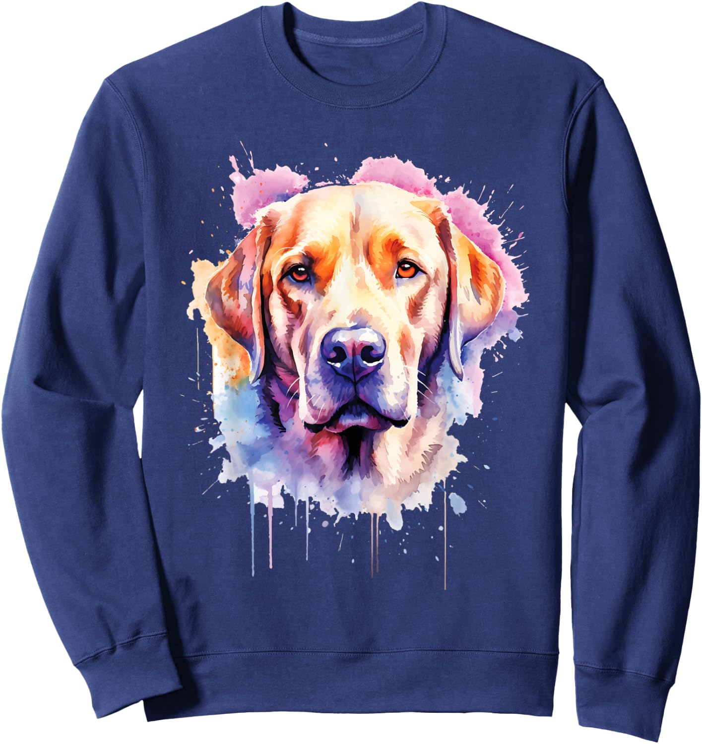 Colorful Labrador Splash Art - Dog Owner Pet Trainer Puppy Sweatshirt - Sweatshirt | Navy