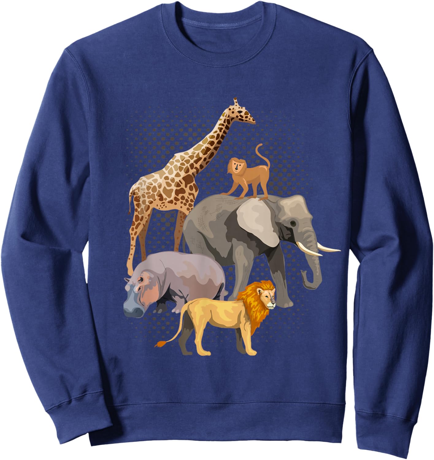 Safari Squad African Safari Animals Funny Zoo Animal Lovers Sweatshirt - Sweatshirt | Navy
