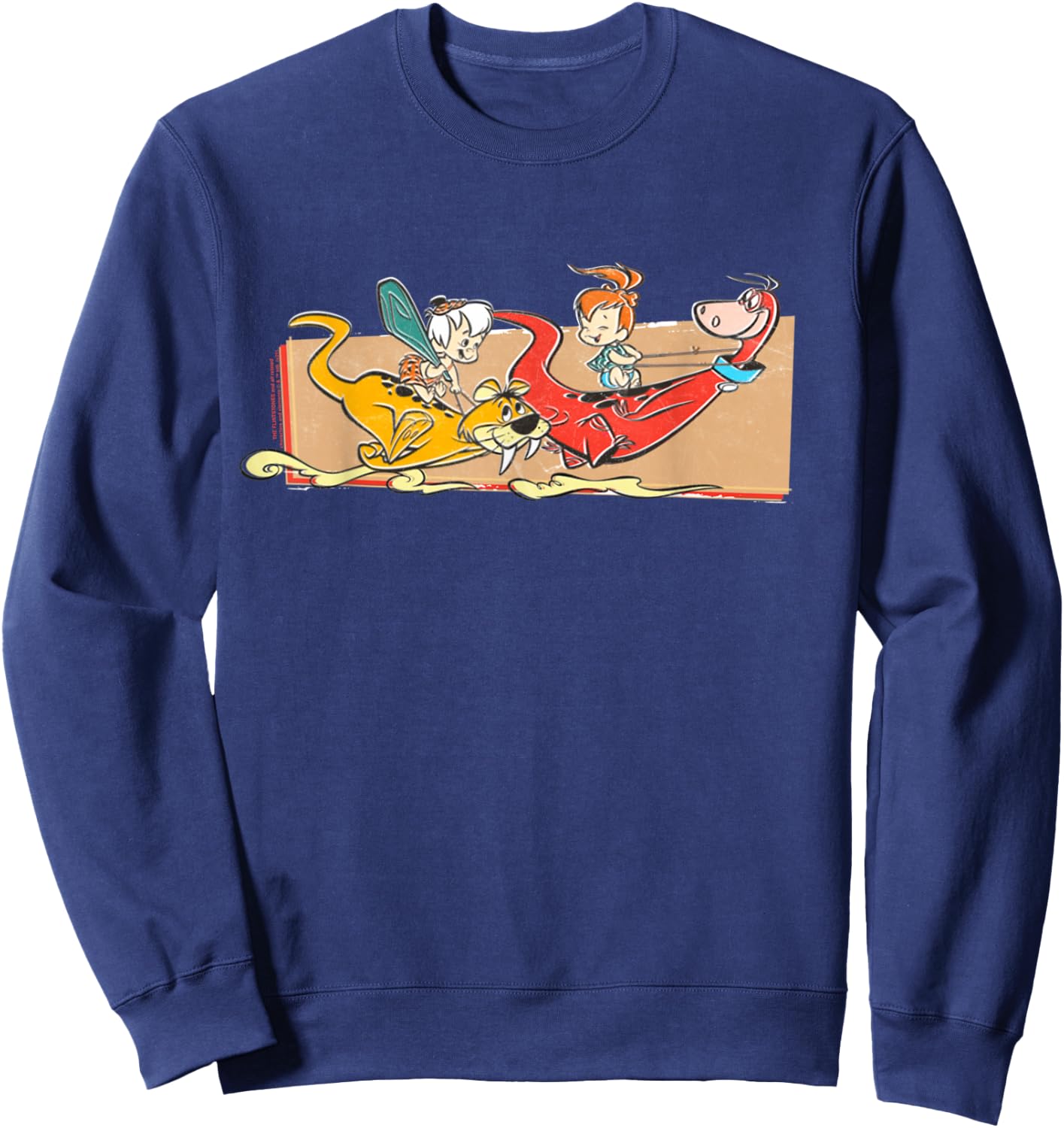 The Flintstones Pebbles and Bam Bam Race Sweatshirt - Sweatshirt | Navy